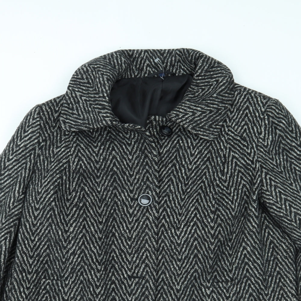 Womens UK Size 16 EWM Grey Overcoat