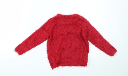 Lupilu Girls Red   Pullover Jumper Size 2-3 Years