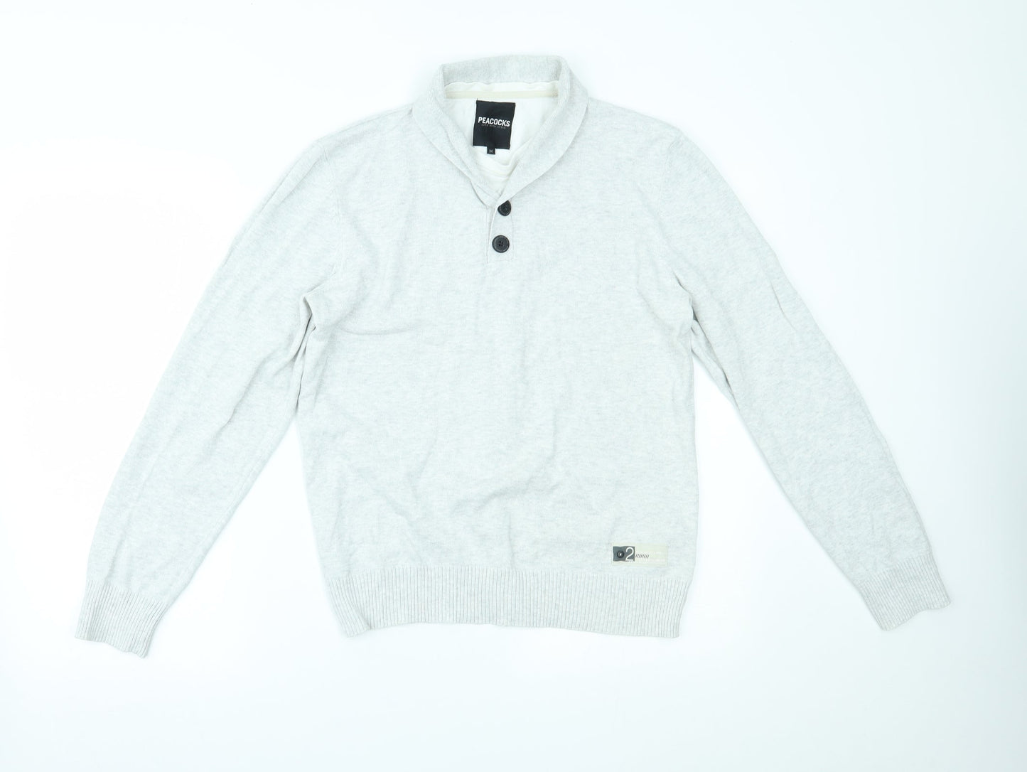 Peacocks Mens Grey   Pullover Jumper Size M