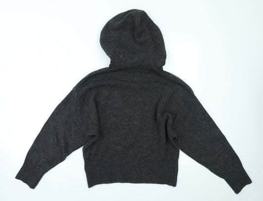 H&M Womens Grey   Pullover Hoodie Size S