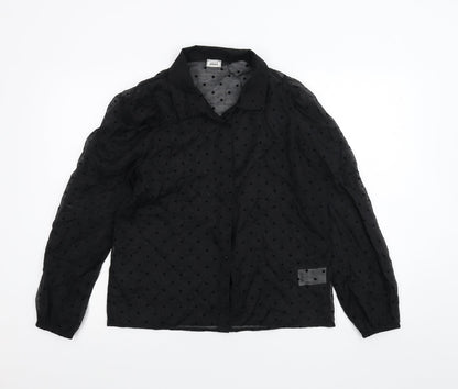 Womens UK Size 12 Pimkie Black Basic Button-Up
