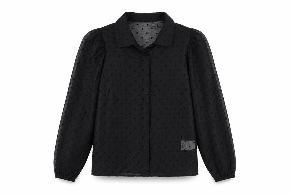 Womens UK Size 12 Pimkie Black Basic Button-Up