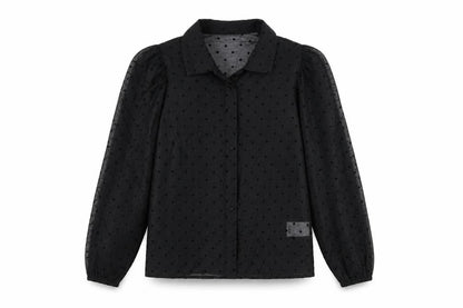 Womens UK Size 12 Pimkie Black Basic Button-Up