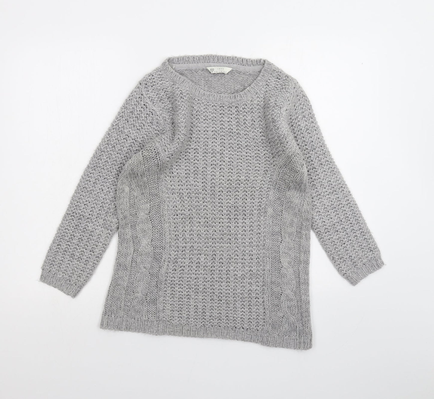 Womens UK Size 8 BHS Grey Pullover Jumper