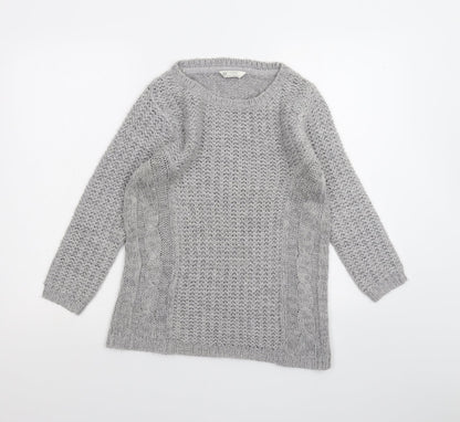 Womens UK Size 8 BHS Grey Pullover Jumper