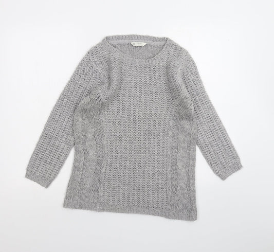 Womens UK Size 8 BHS Grey Pullover Jumper