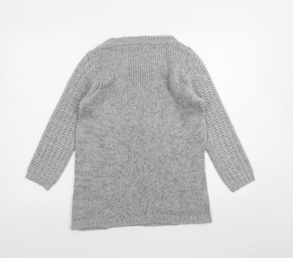 Womens UK Size 8 BHS Grey Pullover Jumper