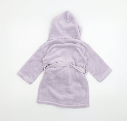 Preworn Boys Purple Solid   Robe Size 2-3 Years