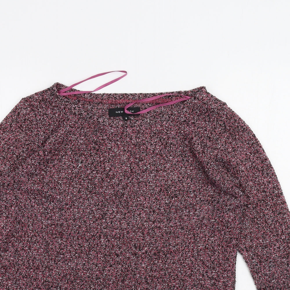 Womens UK Size 6 New Look Red Pullover Jumper