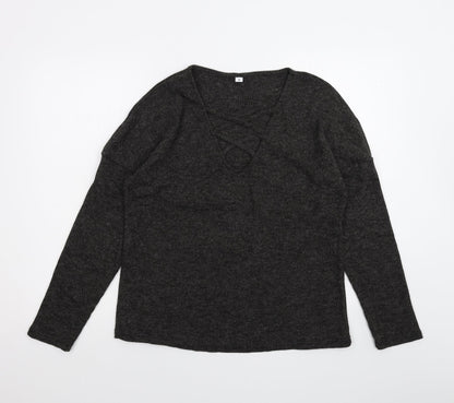 Womens UK Size M Preworn Black Pullover Jumper