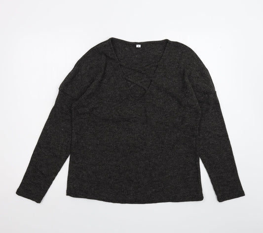 Womens UK Size M Preworn Black Pullover Jumper