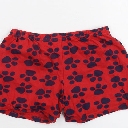 Nickelodeon Girls Red   Sweat Shorts Size 5-6 Years