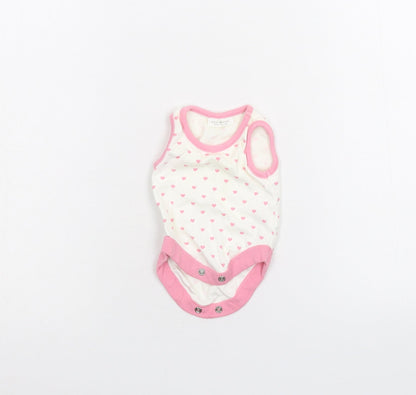 NEXT Baby White Polka Dot  Babygrow One-Piece Size 0-3 Months
