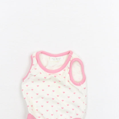 NEXT Baby White Polka Dot  Babygrow One-Piece Size 0-3 Months