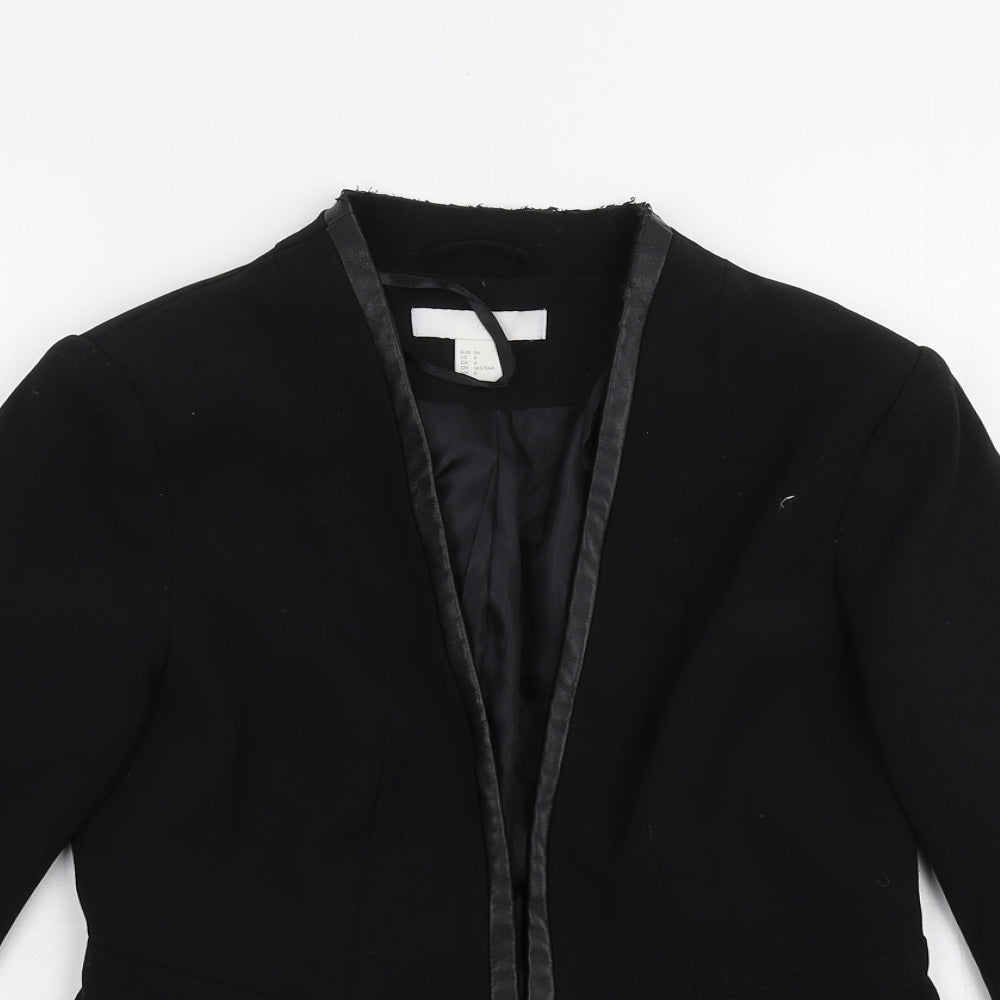 Womens UK Size 8 H&M Black Jacket