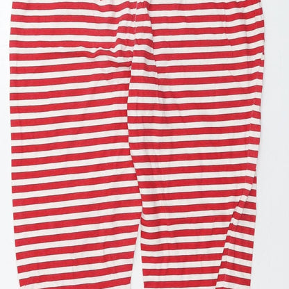 Christmas Womens White Striped  Sweatpants Trousers Size S L26 in