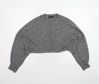 Womens UK Size M PRETTYLITTLETHING Grey Pullover Jumper