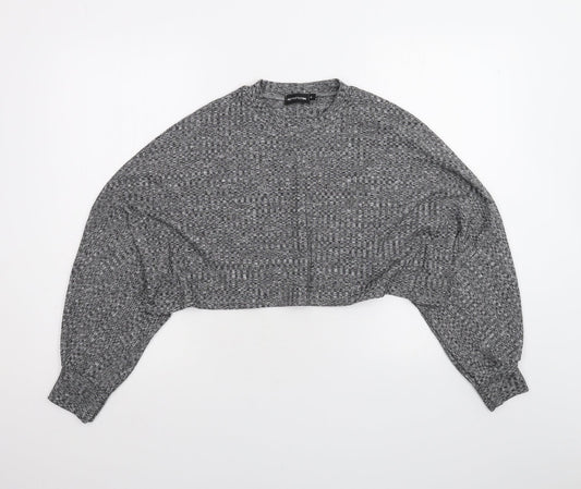 Womens UK Size M PRETTYLITTLETHING Grey Pullover Jumper