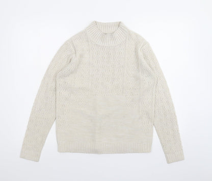 Womens UK Size M Papaya White Pullover Jumper
