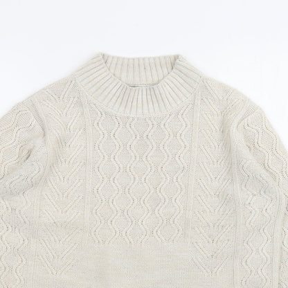 Womens UK Size M Papaya White Pullover Jumper