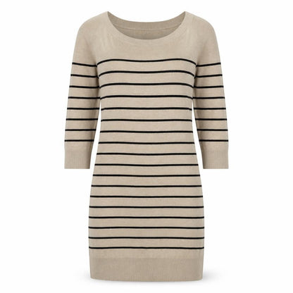 H&M Womens Brown Striped  A-Line  Size M