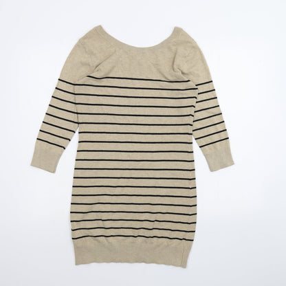 H&M Womens Brown Striped  A-Line  Size M
