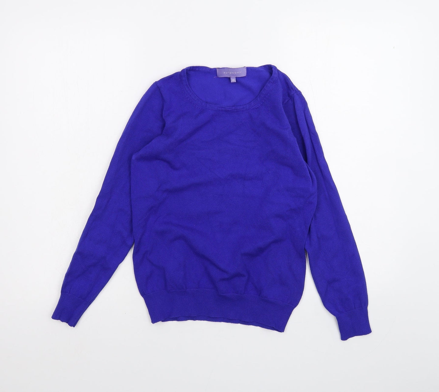 Autonomy Womens Blue   Basic T-Shirt Size 10