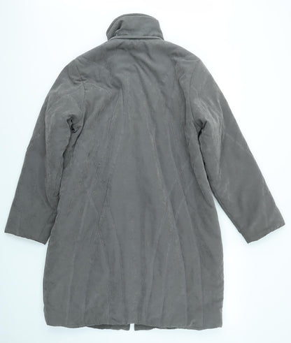 Womens UK Size 14 DAVID BARRY Grey Overcoat