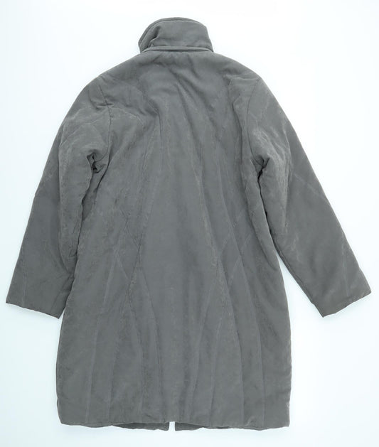 Womens UK Size 14 DAVID BARRY Grey Overcoat