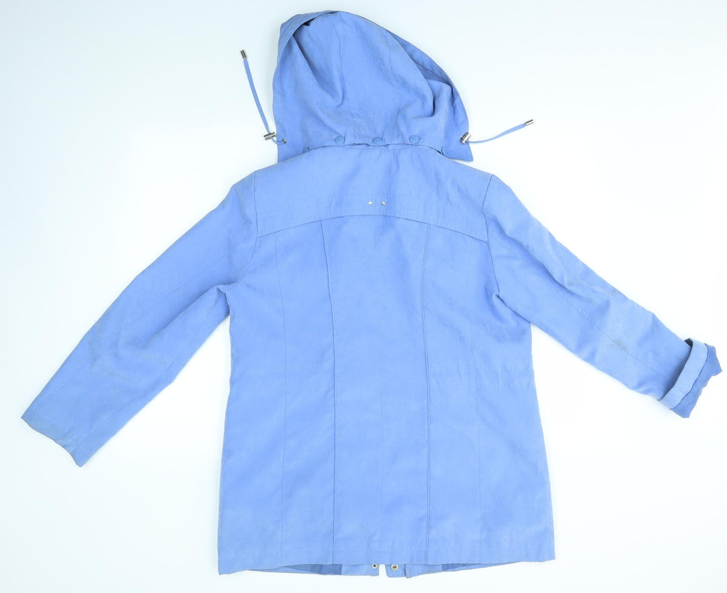 BM COLLECTION Womens Blue   Overcoat Coat Size S