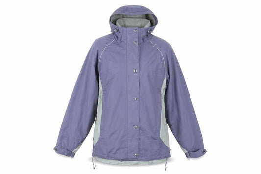 ONE VALLEY Womens Purple   Rain Coat Coat Size M