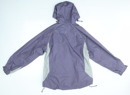 ONE VALLEY Womens Purple   Rain Coat Coat Size M