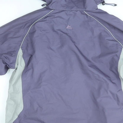 ONE VALLEY Womens Purple   Rain Coat Coat Size M