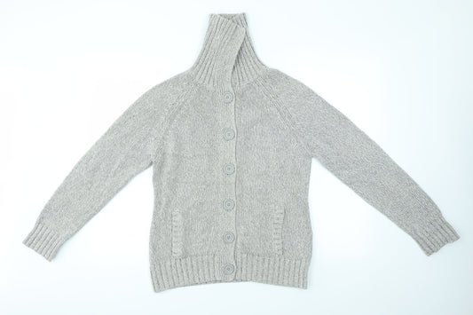 Womens UK Size 14 BHS Grey Cardigan Jumper