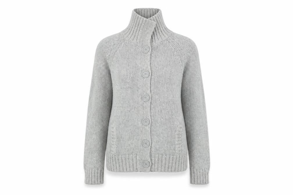Womens UK Size 14 BHS Grey Cardigan Jumper