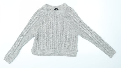 Womens UK Size S H&M Grey Pullover Jumper