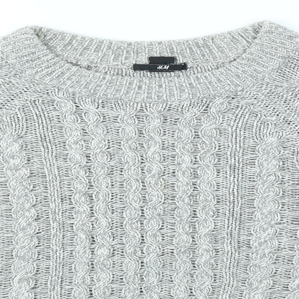 Womens UK Size S H&M Grey Pullover Jumper