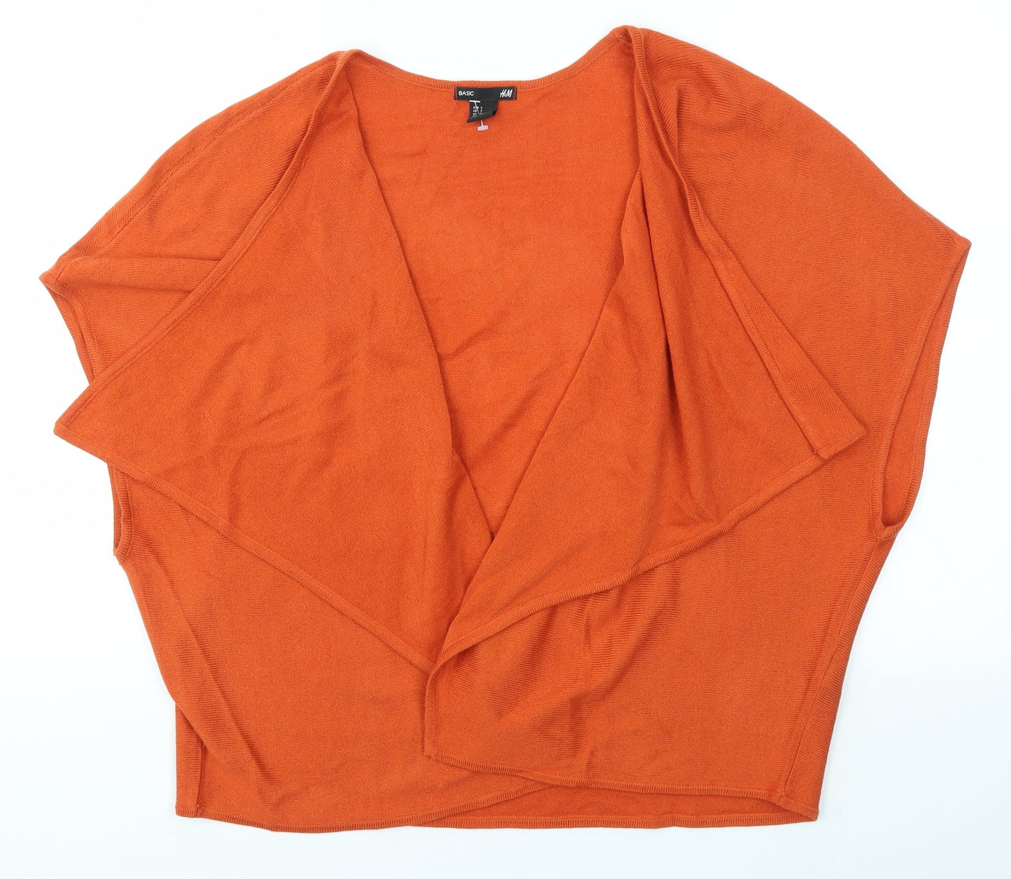 Womens UK Size S H&M Orange Cardigan Jumper