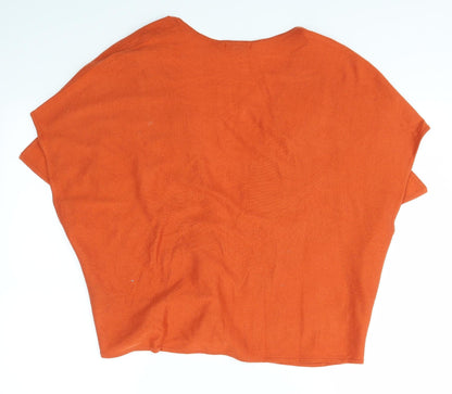 Womens UK Size S H&M Orange Cardigan Jumper