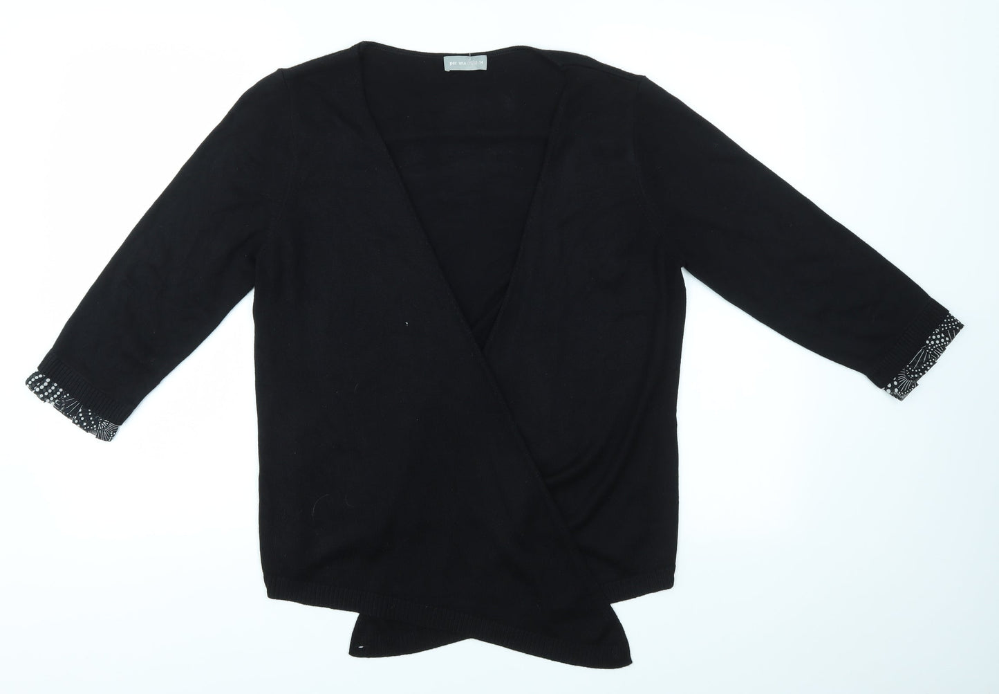 Womens UK Size 14 Per Una Black Cardigan Jumper