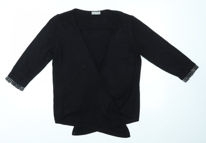 Womens UK Size 14 Per Una Black Cardigan Jumper
