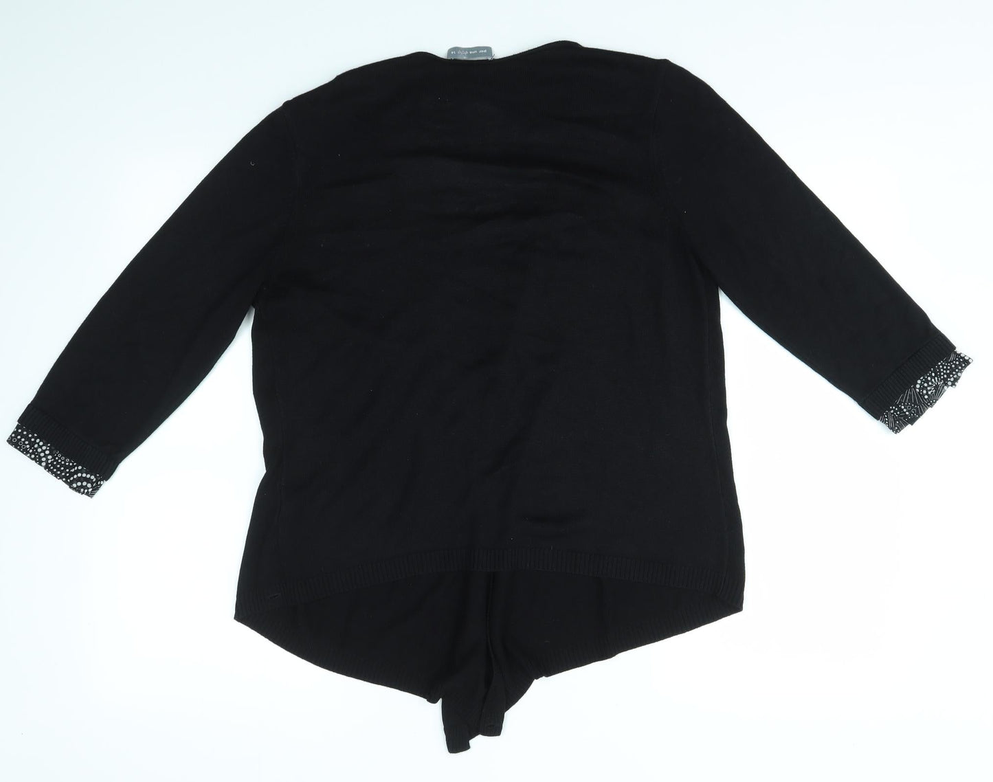 Womens UK Size 14 Per Una Black Cardigan Jumper