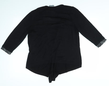 Womens UK Size 14 Per Una Black Cardigan Jumper