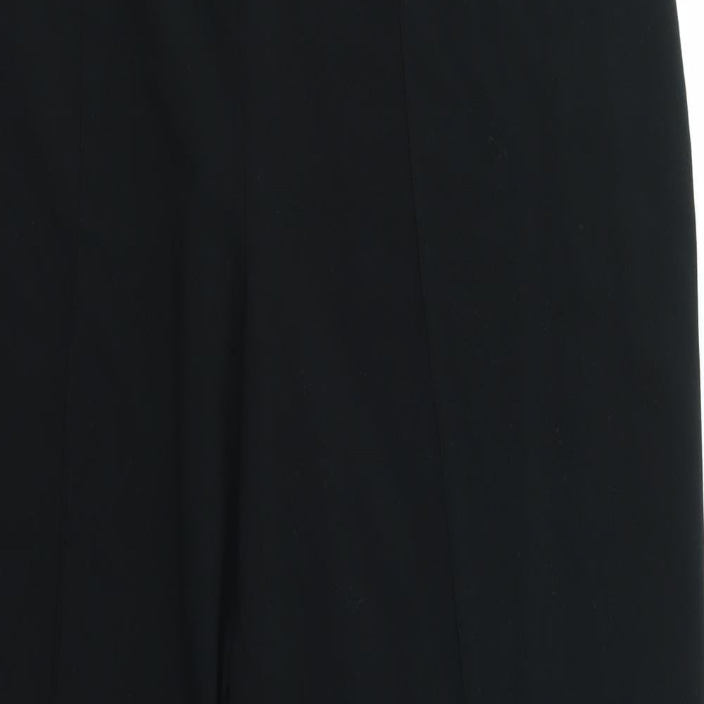 Womens UK Size 16 ISLE Regular Fit Dress Pants Black Trousers