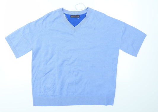 Womens UK Size 14 M&S Blue Pullover Jumper