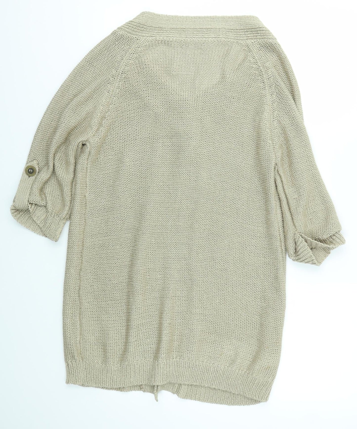 Womens UK Size 14 Preworn Brown Cardigan Jumper