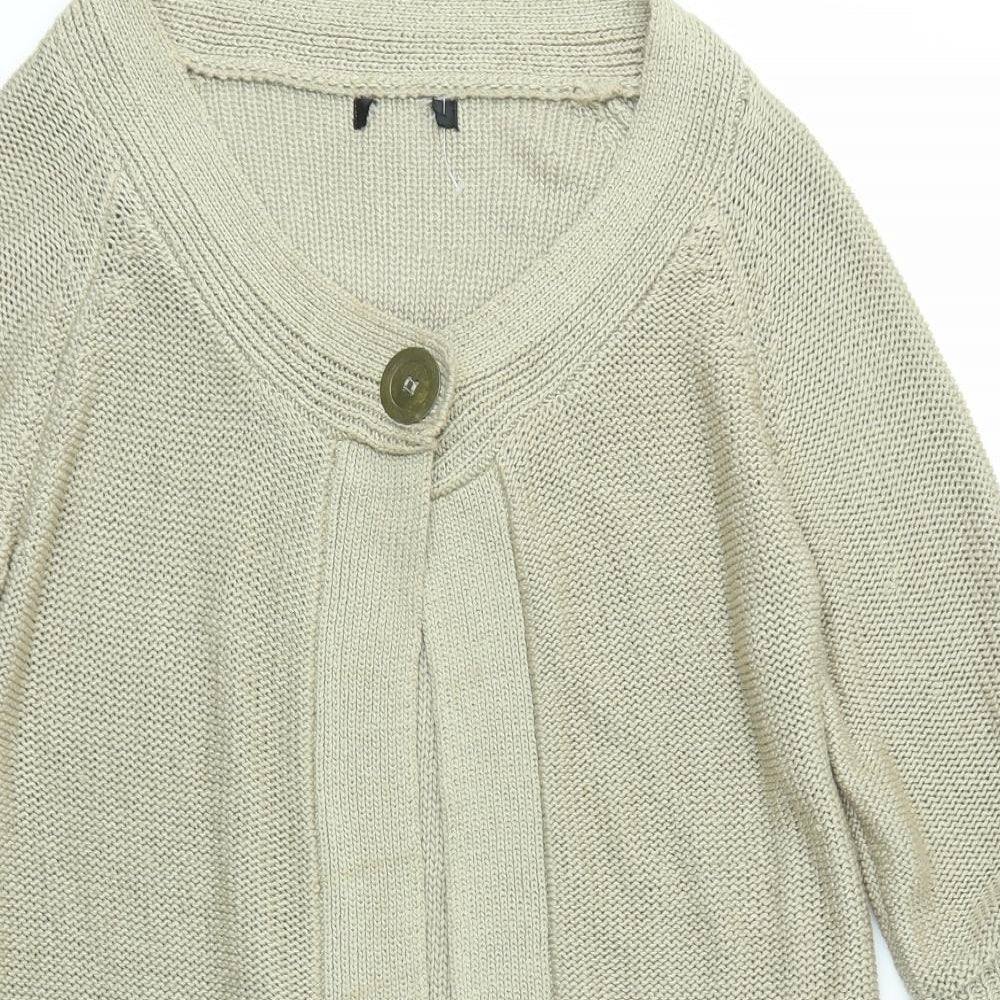 Womens UK Size 14 Preworn Brown Cardigan Jumper