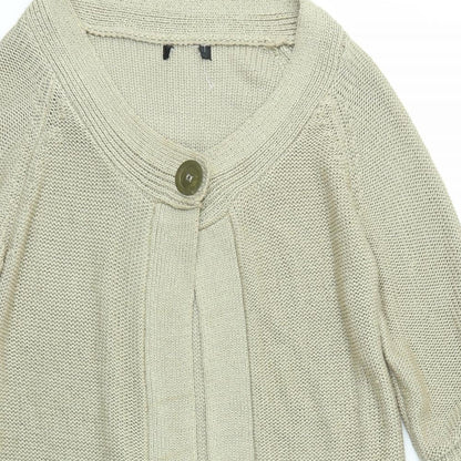 Womens UK Size 14 Preworn Brown Cardigan Jumper