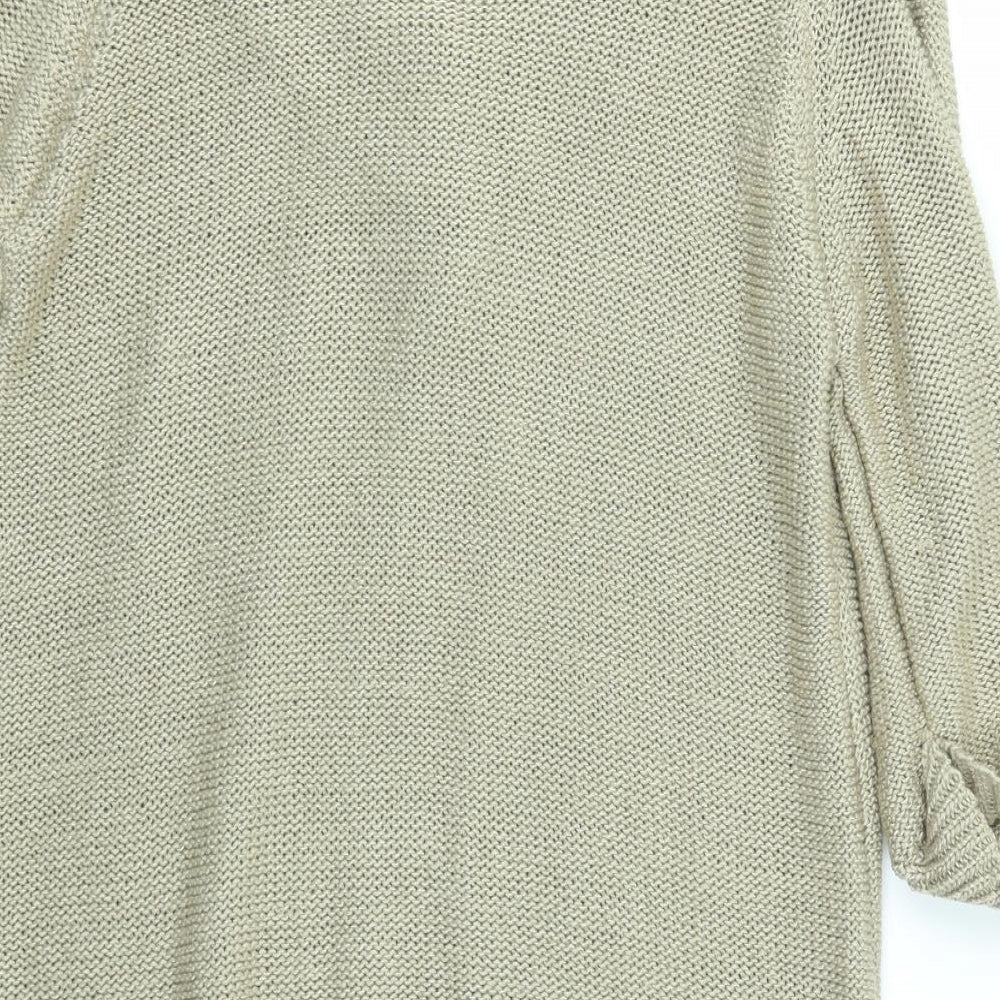 Womens UK Size 14 Preworn Brown Cardigan Jumper
