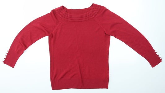 Womens UK Size 12 M&S Pink Pullover Jumper